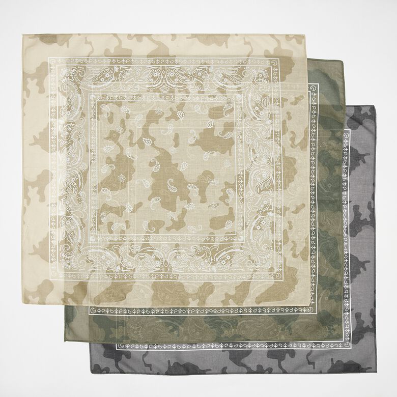 Flaggetikett Basic Logo Paisley Bandana Camo (3-pack)