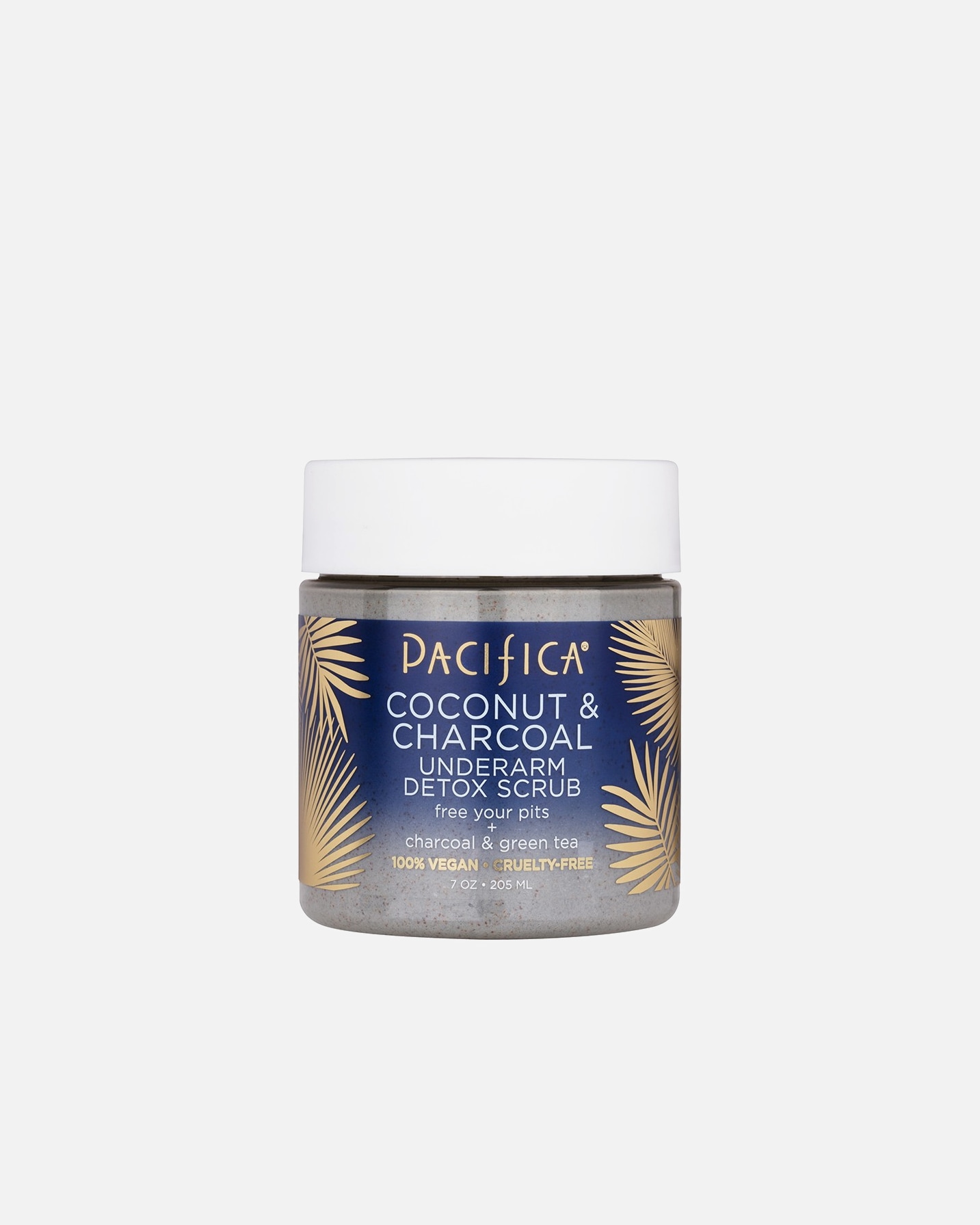 Savon corporel Pacifica à la noix de coco et au charbon actif, gommage détoxifiant pour les aisselles - 205 ml