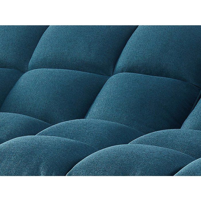 Divano trasformabile a 3 posti LOELINE con meccanismo click-clack in tessuto blu