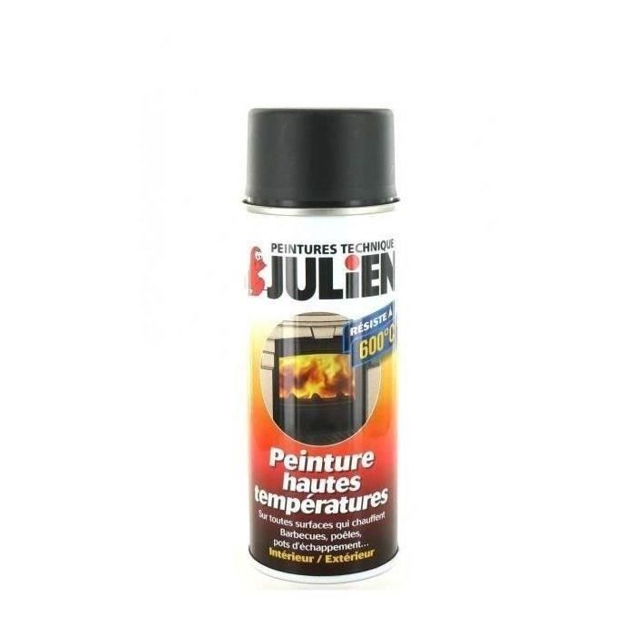 Tinta spray preta de alta temperatura Julien 400ml