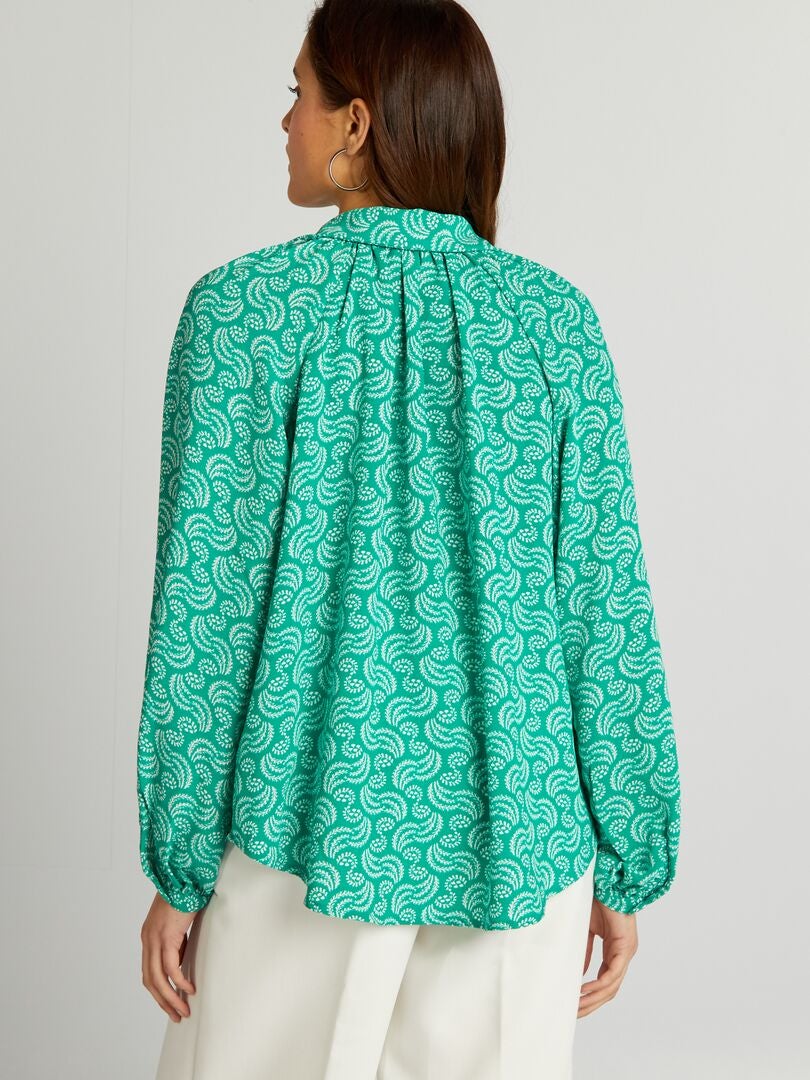 Blouse met patroon - GROEN