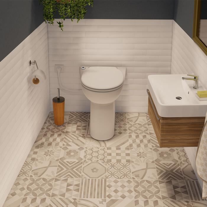 Cuvette WC à broyeur intégré SANICOMPACT 43 ECO + - SFA - C43STD