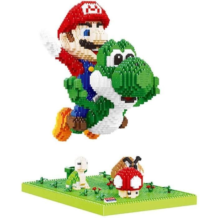KIT MODELISME Superhero Mario Fly Yoshi Building Building Blocks Jouets 3D Dinosaure Modegravele Assembleacute Figure Nano