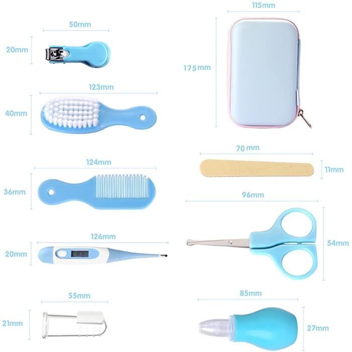 Kit profesional de cuidado infantil de 8 piezas, kit de aseo para recién nacidos, kit de artículos de aseo para bebés, kit de cuidado de uñas.