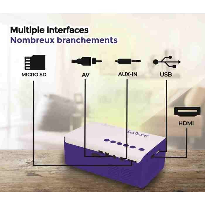 Portable video projector for watching movies, photos, and games