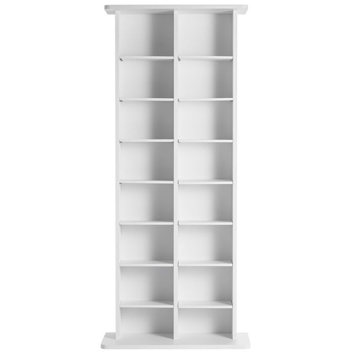 Multimedia-opbergkast - DUOKU - KLDS-03 - 8 planken - 16 vakken - Wit