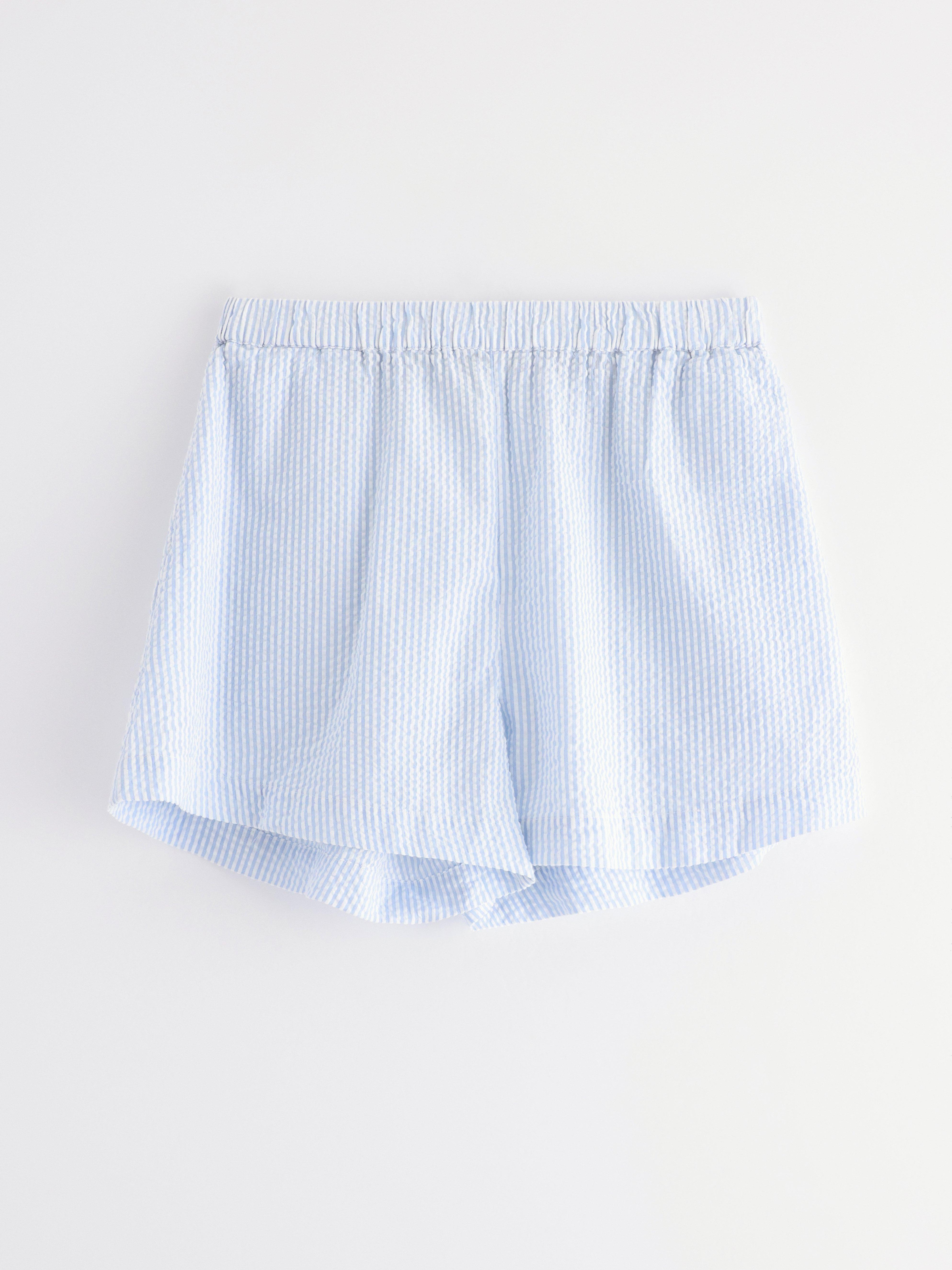 Pyjamasshorts i bekkeblå