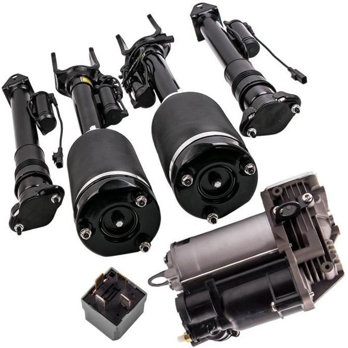 Schokdempers voor Mercedes M ML GL Klasse W164 X164 4x Voor- en Achterschokdempers + Compressorset