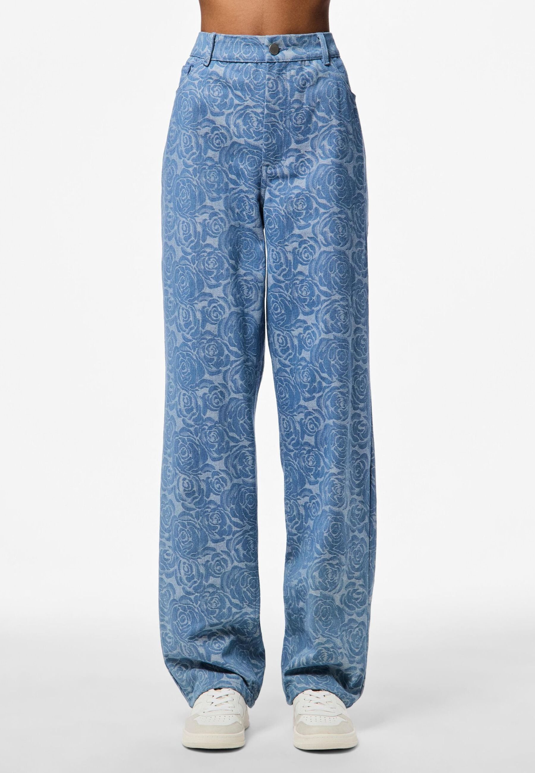 Jeans met relaxte pasvorm - blauw