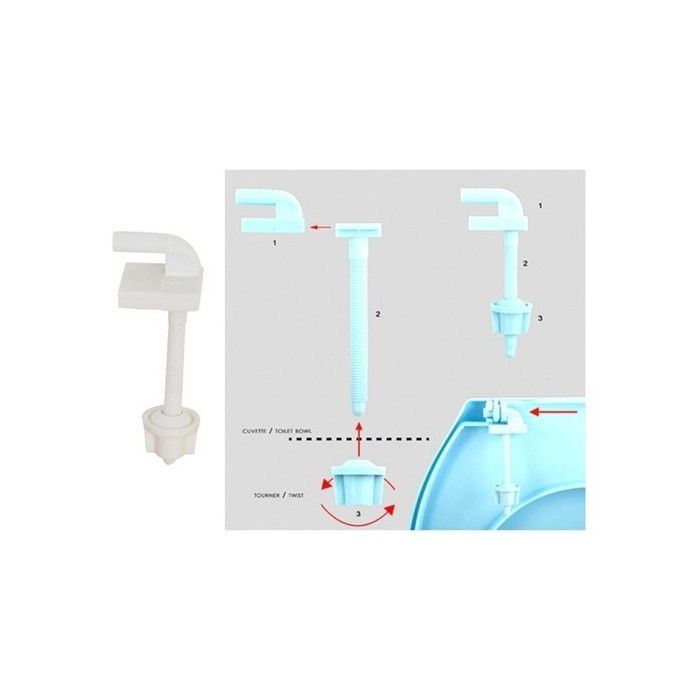 Abattant Wc - MSV - PP Blanc - Polypropylène - 46x37x3,5cm - Accessoires de salle de bain - Universel