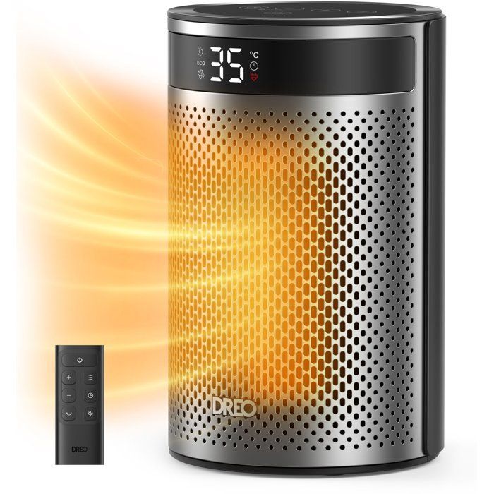Resistenza aggiuntiva - Iperceramica - 1500 W - Dreo - Atom 416 - Colonna - Nera