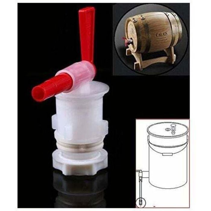 Robinet en plastique pour seau d'embouteillage - PZCC - Lot de 4 - Pour bière artisanale - Matériau alimentaire