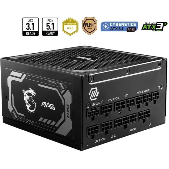 Fonte de alimentação para PC - MSI - 306-7ZP9A11-CE0 - MAG A1250GL PCIe5