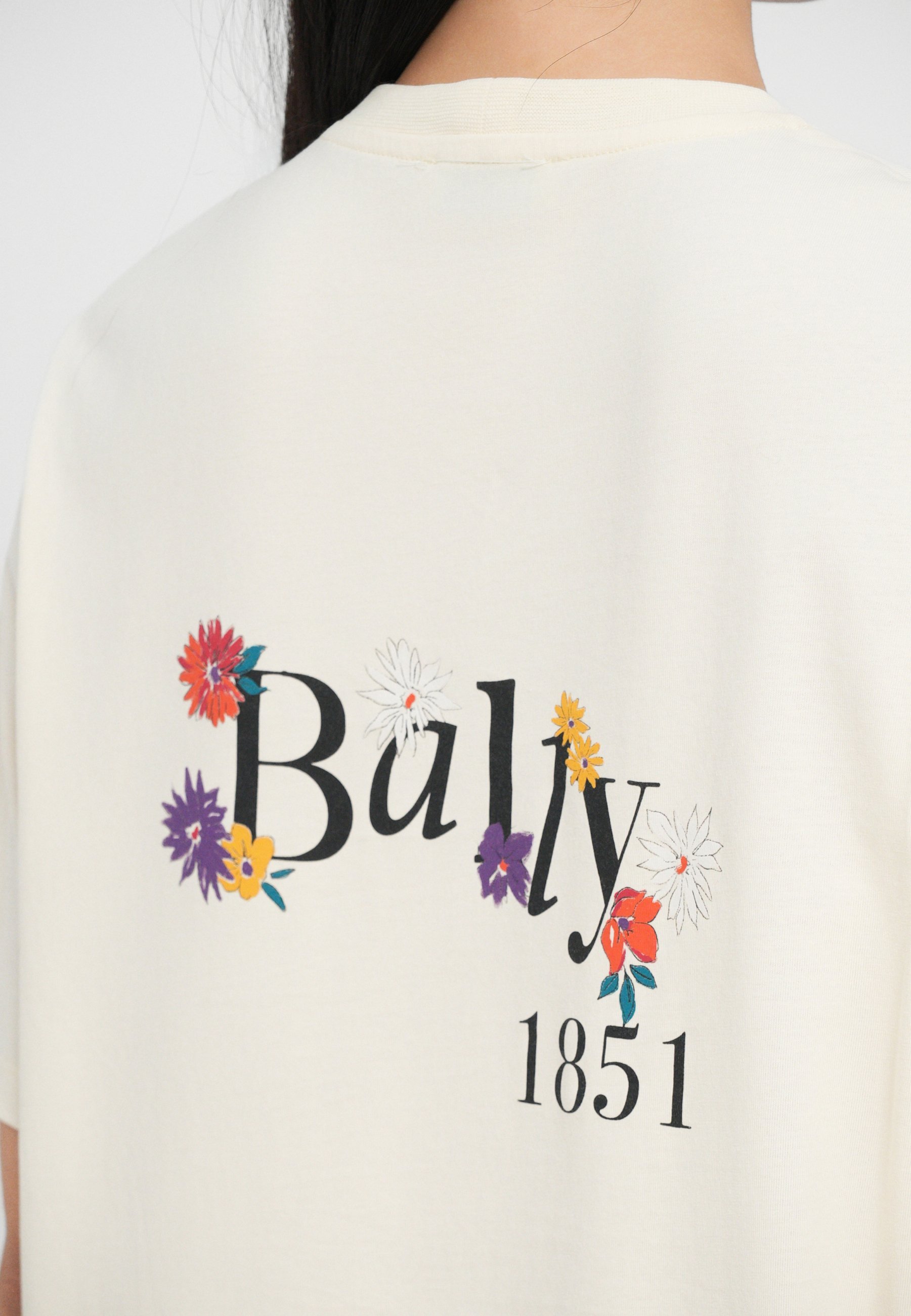 Bally Print T-Shirt – Knochenweiß