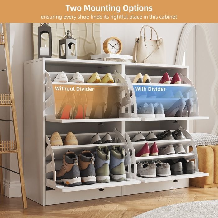 VOWNER Meuble Chaussures, Meuble de Rangement,Meuble d'entrée Rangement, 105 x 30 x 80 cm