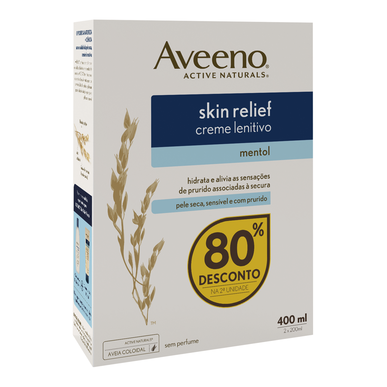 Crema hidratante Aveeno Lenitivo Mentol 80% 2ª unidad 2x200 ml 2x200 ml