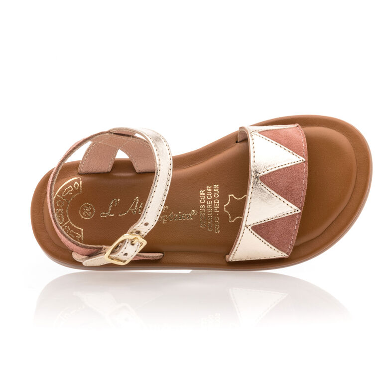 Sandalias rosas para niña / Zapatos de punta abierta