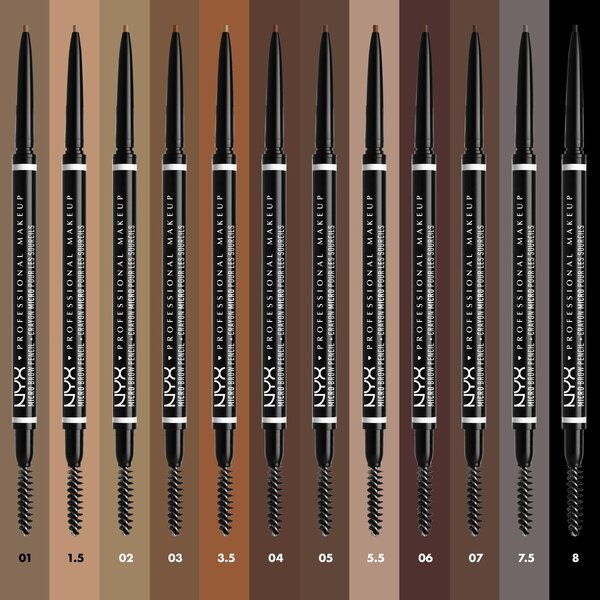 NYX Professional Makeup 03 Auburn Micro Brow Pencil antakių pieštukas
