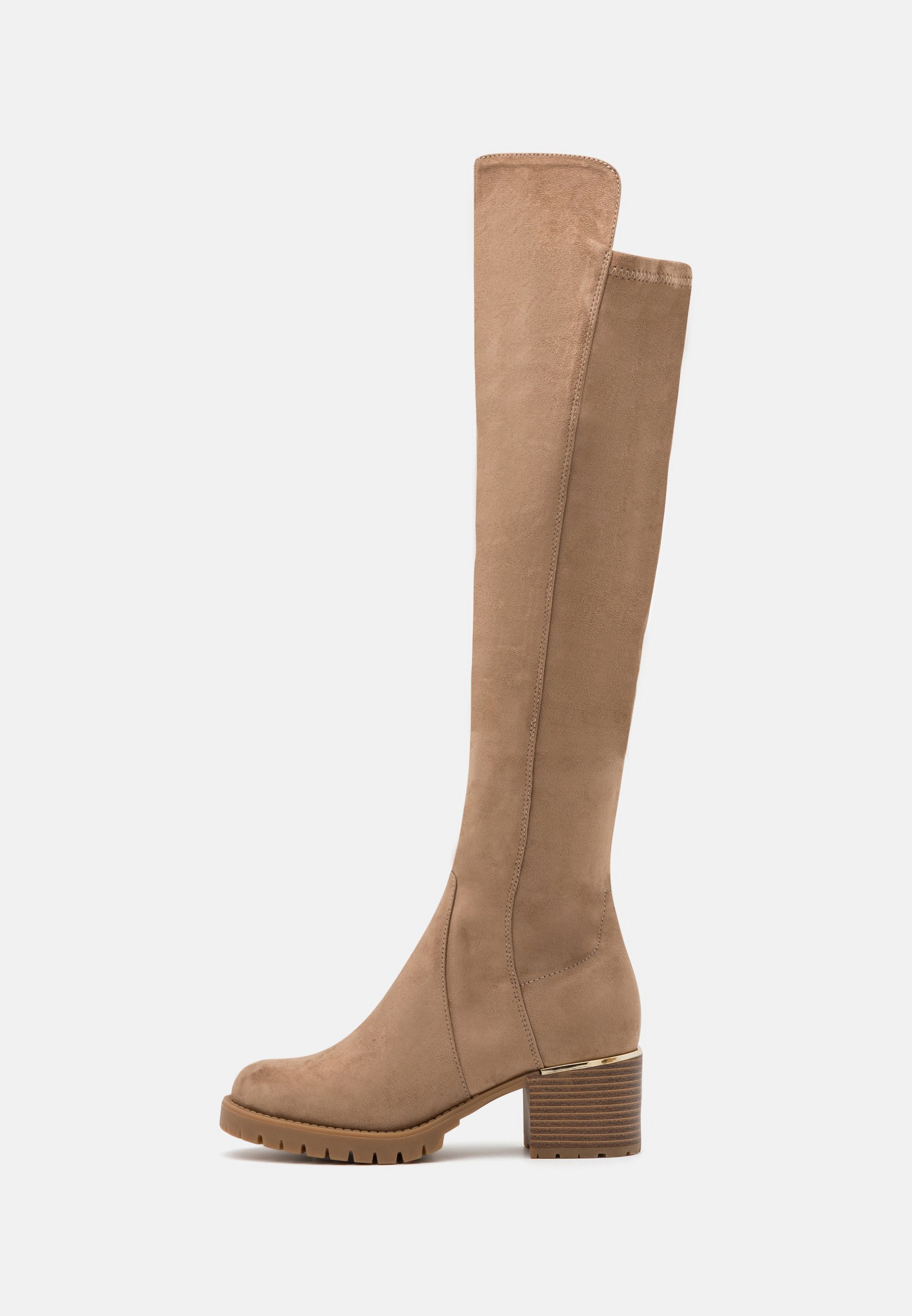 Bottes hautes Anna Field à coupe large - beige