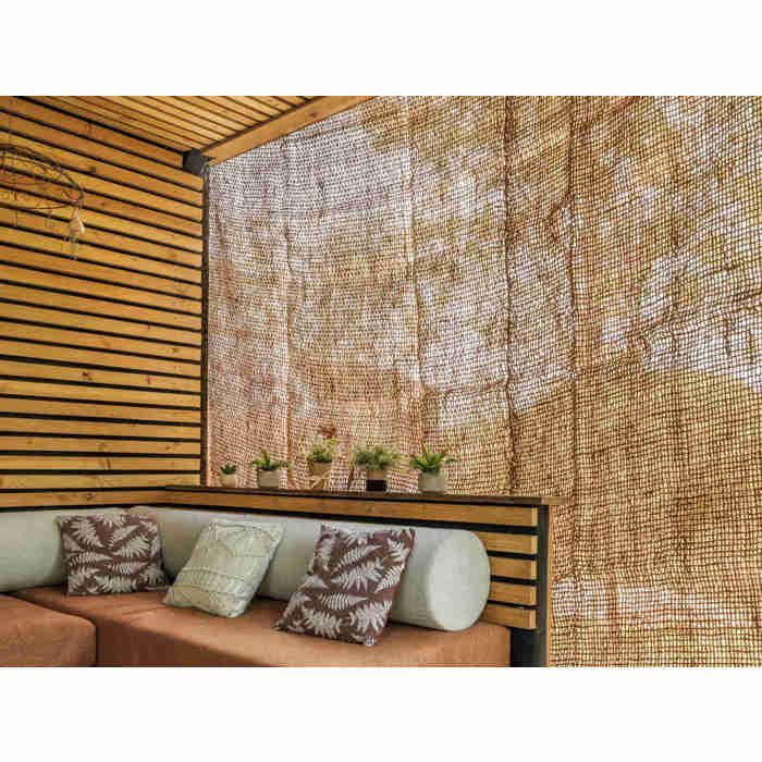 Estructura de sombra de fibra de coco natural, rectangular, 3 x 2 m - Jardinline