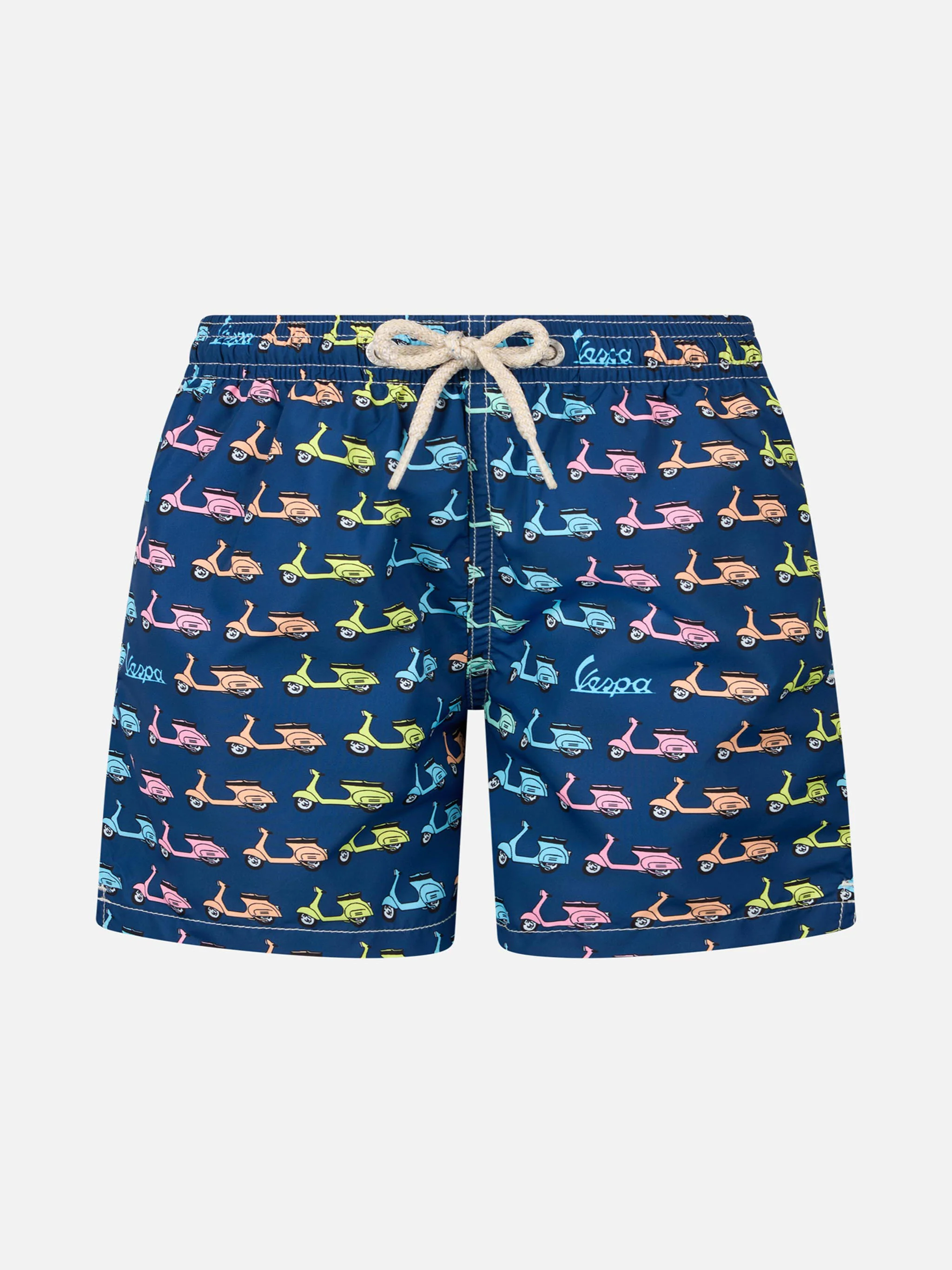 Costume da bagno da bambino in tessuto leggero Jean Lighting con stamp