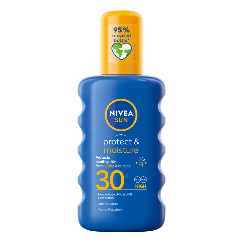 NIVEA apsauginis ir drėkinamasis purškiklis nuo saulės SPF30 200 ml