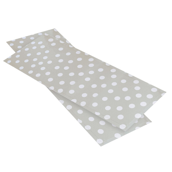 Covor de masă Points, set de 2, 50 x 140 cm, gri taupe