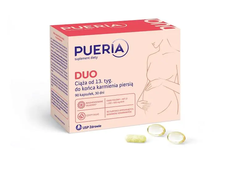 Pueria Duo Suplement diety dla kobiet w ciąży (od 13. tygodnia) i karmiących piersią Kapsułki