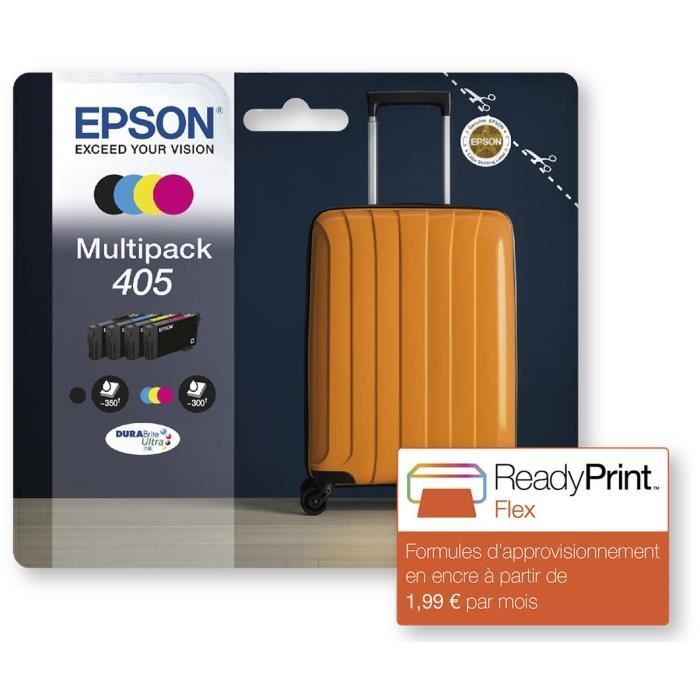 Paquete de 4 cartuchos de tinta - 405 Ultra Ink - EPSON - WorkForce WF-7830, 7835, 7840, WorkForce Pro WF-3820, 3825, 4820, 4825, 4830