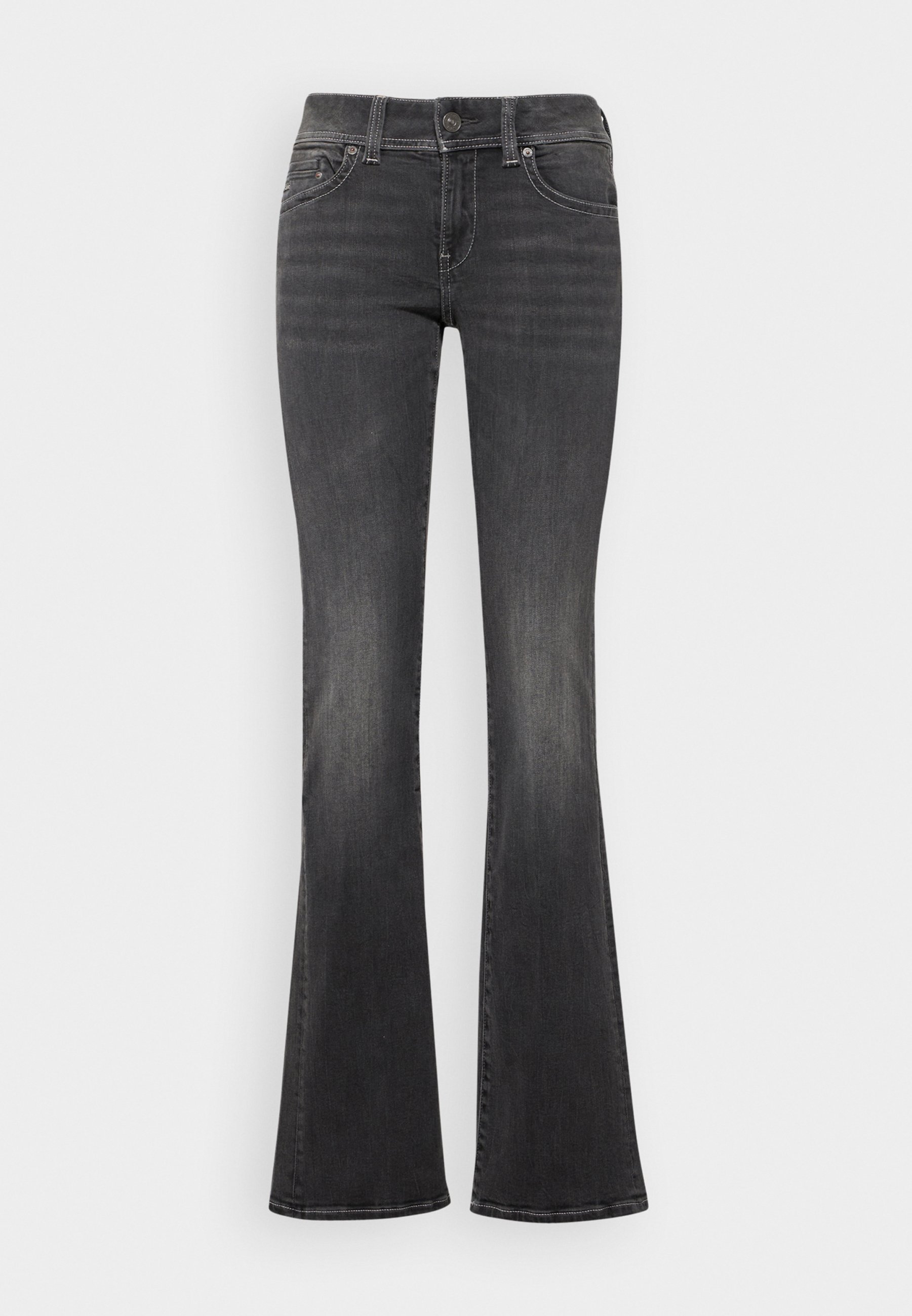 G-STAR MIDGE MID WAIST - Bootcut jeans - vervaagd zwart magnetisch