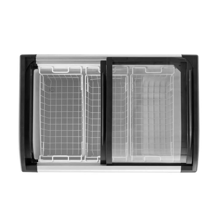 Congélateur coffre 273L - vitre bombée - -18°C - 3 paniers - LED intérieur - serrure - 230V