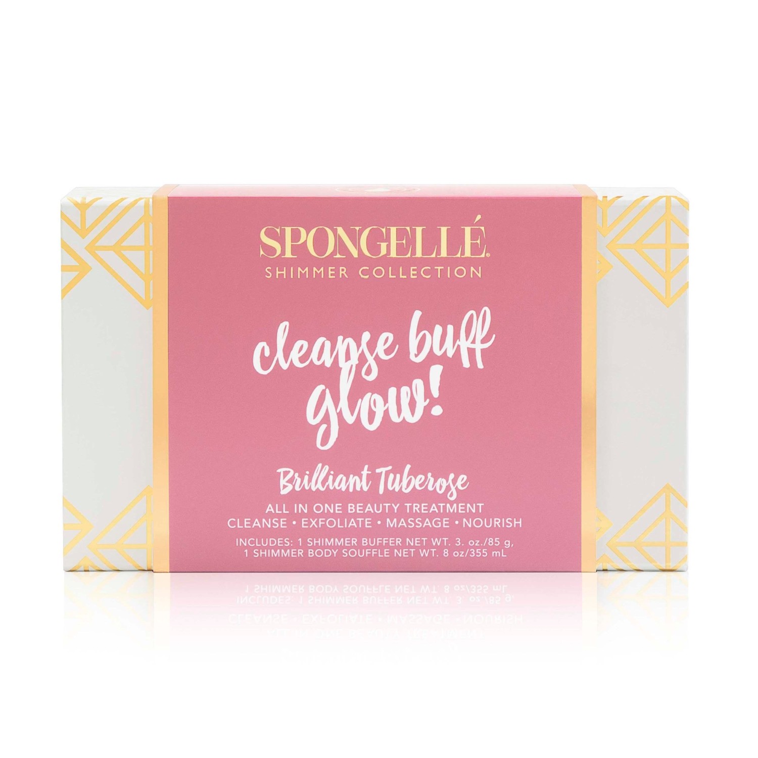 Spongelle Shimmer Gift Set - Brilliant Tuberose bronze