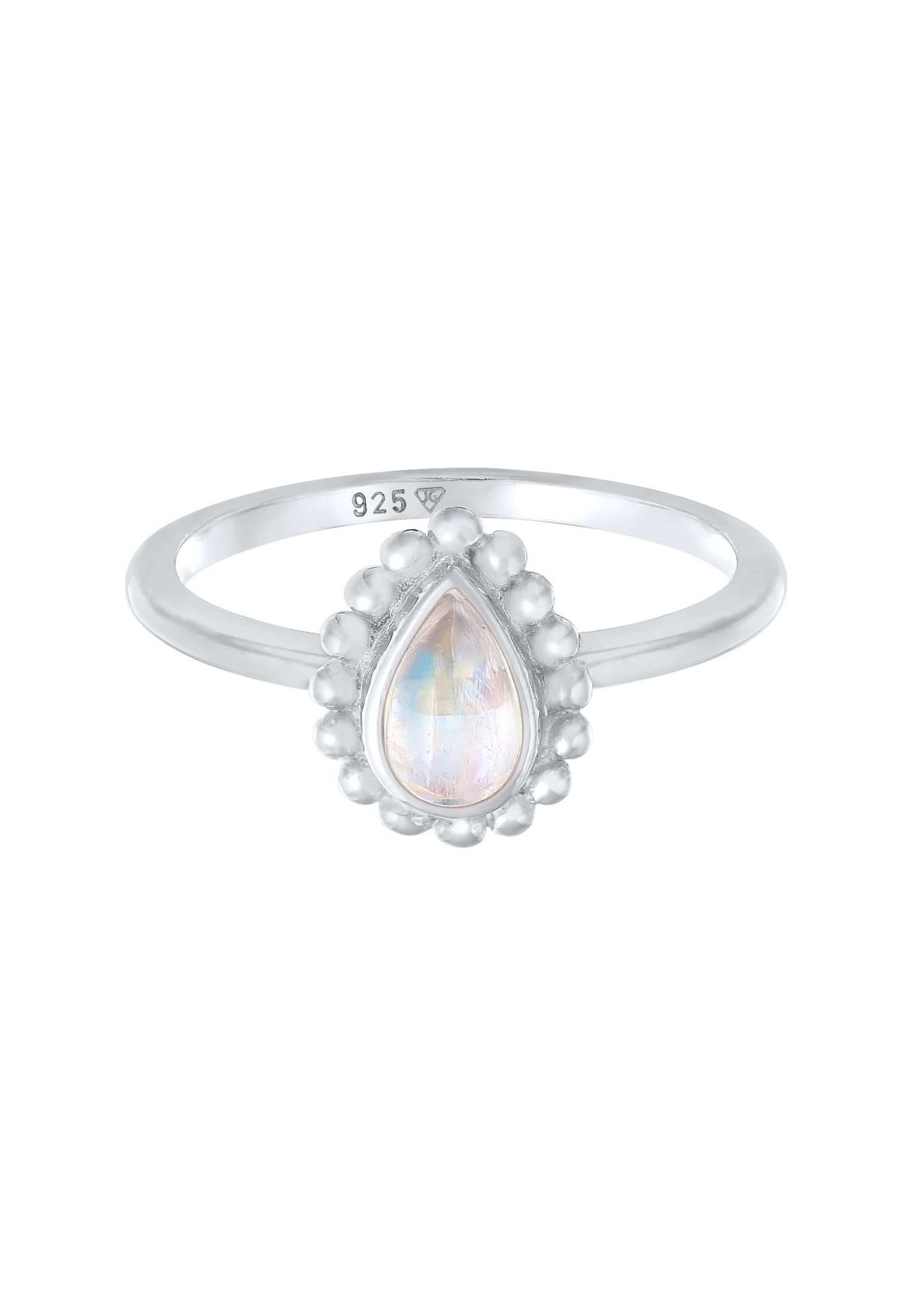 Elli Femmes goutte boules avec pierre de lune en argent sterling 925