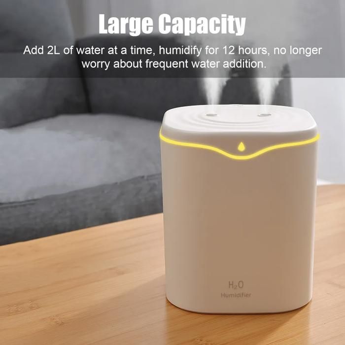 Umidificatore - YYV - 2L - Doppio getto - LED - Spegnimento automatico