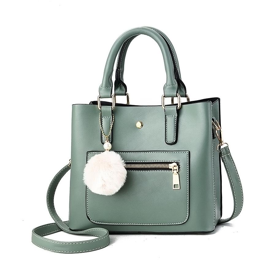 Sac à main femme simple et polyvalent, tendance 2020, sac bandoulière, sac messager, sac à main original avec pompon.