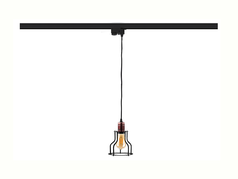Lampa wisząca szynowa Profile Workshop stalowa czarna