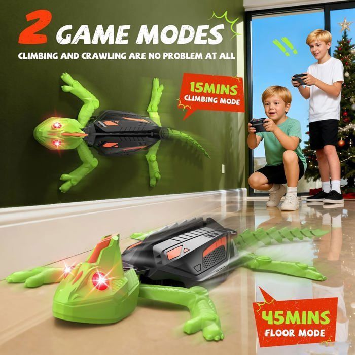 Remote Controlled Gecko - Remote Control Lizard with Light-Up Eyes - Climbs Walls and Ceilings - Toy for Children Ages 4-10+
