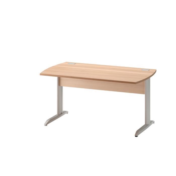Escritorio metálico JAZZ de 120 cm - Gami - Marrón claro