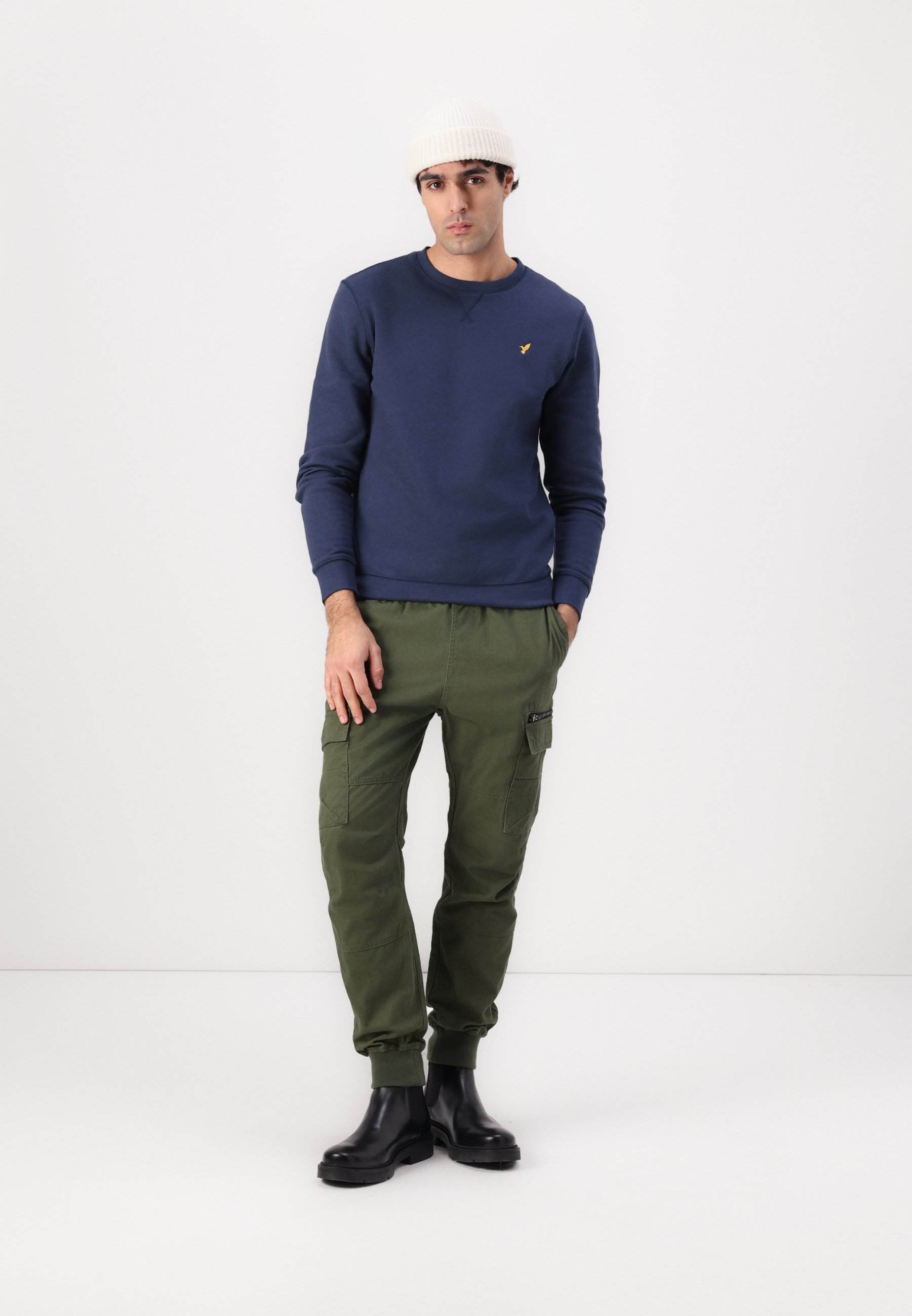 Pier One 2-pack - Sweatshirt - donkerblauw/bordeaux