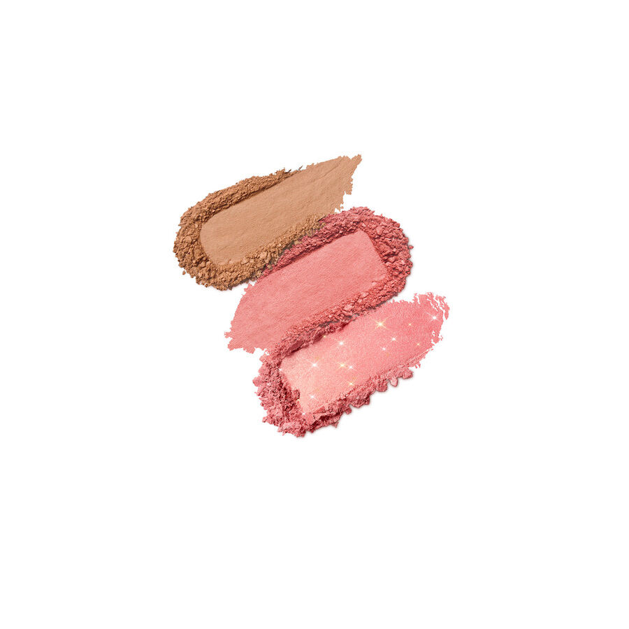 Kiko Milano Multi Finish Trio vaigu sārtuma un bronzera palete