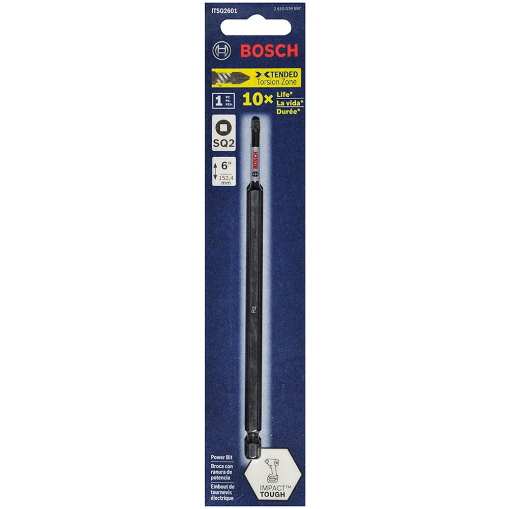 BOSCH R2 x 150 mm Robertson-/Vierkant-Schlagschrauberbits – IMPACT TOUGH