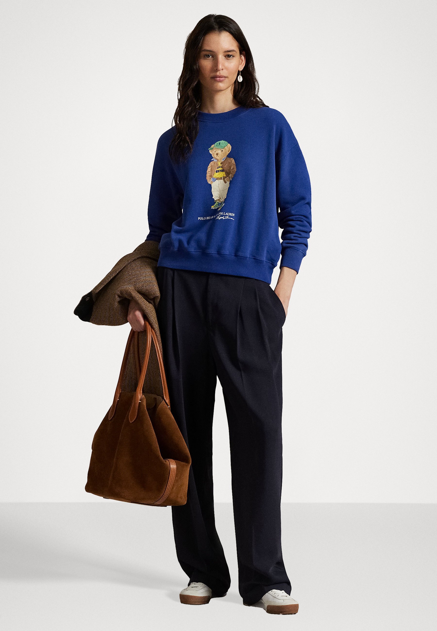 Polo Ralph Lauren POLO BÄR LEICHTES FLEECE-Sweatshirt mit Rundhalsausschnitt – Blau Yacht