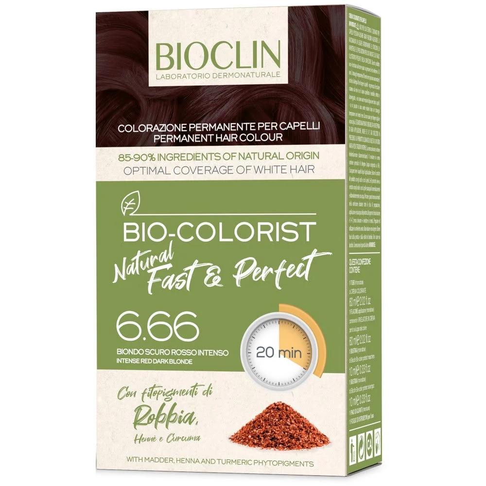 BIOCLIN Bioclin Bio-Colorist Natural Fast & Perfect 6.66 Donkerblond Intens Rood