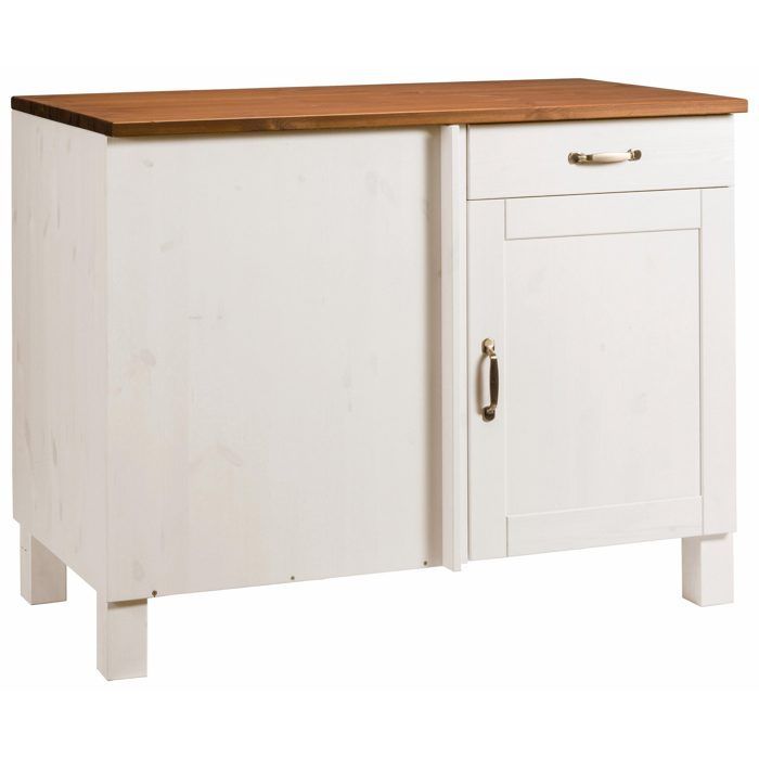 Módulo de canto Alby 60cm Branco/Mel