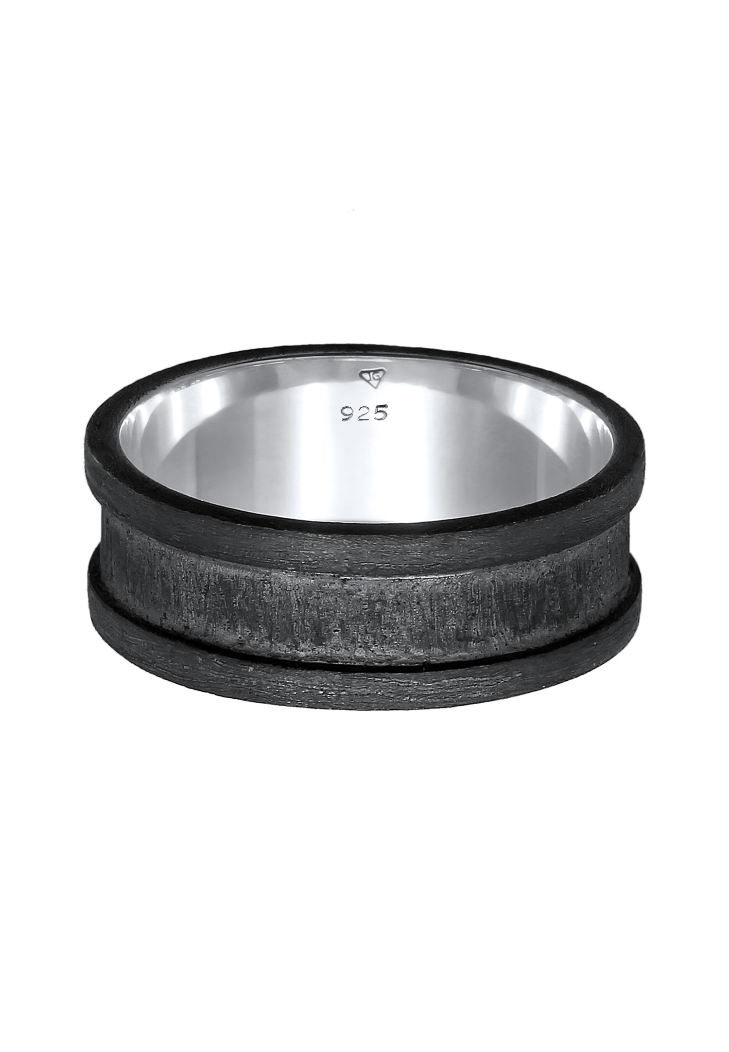 KUZZOI Hommes Bandee Large Oxydée Casual en argent sterling 925