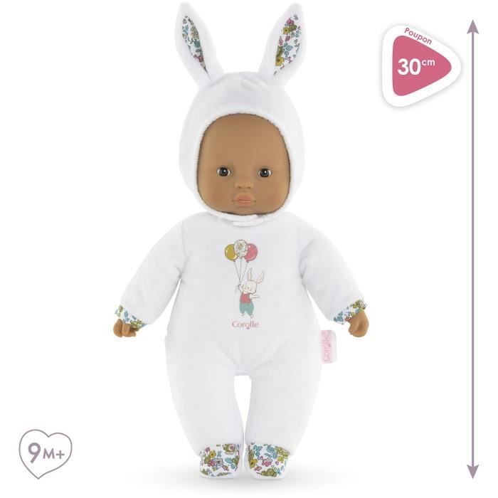 Poupon  - COROLLE - Pti'Cœur Lapin Blanc - 30 cm - Dès 9 mois