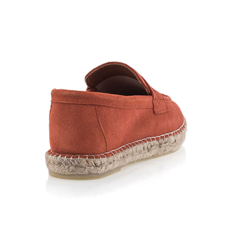 Oransje espadriller med tausåler til dame