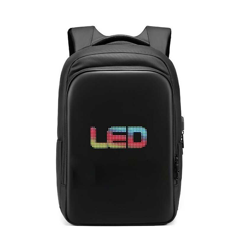 Zaino con display a LED, zaino per laptop da viaggio, zaino per laptop da uomo, zaino smart fai-da-te, zaino scolastico, zaino multimediale da donna