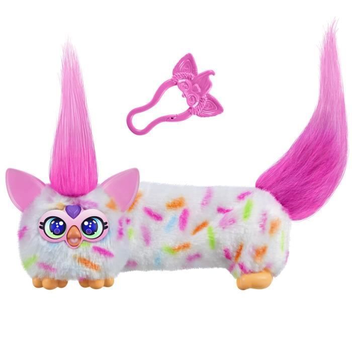Furby DJ Furblets Berry-Cup-Cake, Mini peluche électronique, jouet pour enfant, 45 sons et musiques, dès 6 ans