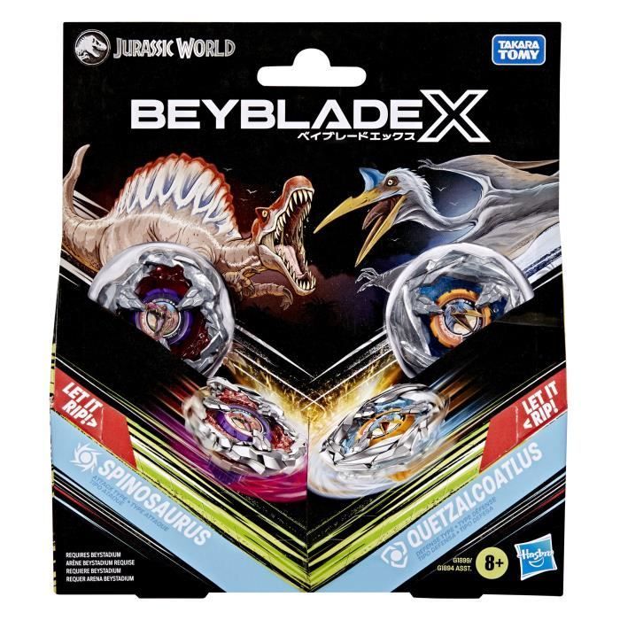 Beyblade X Jurassic World Spinosaurus vs. Quetzalcoatlus, multipack, geschikt voor kinderen vanaf 8 jaar.